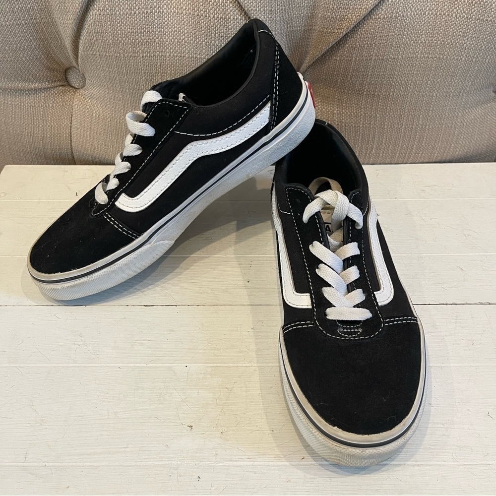Vans Off The Wall Old Skool Low Canvas 500714 Black Kid Sz 3Y